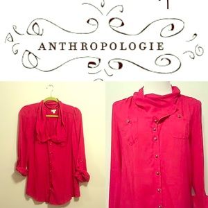 Anthropologie Odille Magenta Button-down